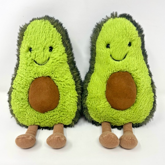 JellyCat London Amuseables 8” Avocado Plush Stuffed Soft Toy Doll Cute Kawaii - Picture 1 of 8